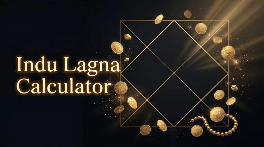 Wealth mantra themed artwork for Indu Lagna prosperity calculator