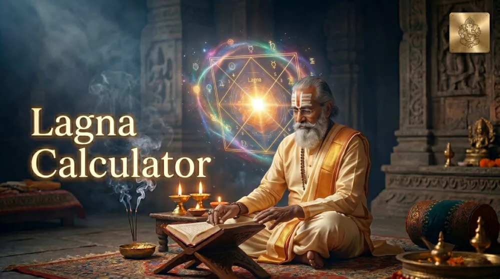 Birth chart and divisional chart artwork for Lagna ascendant calculator
