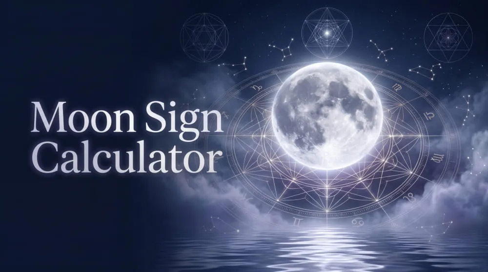 Moon planet artwork for free Vedic Moon sign calculator