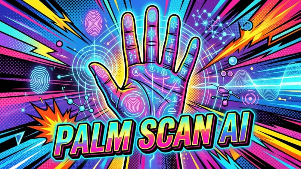 AI palm scan mini reading artwork