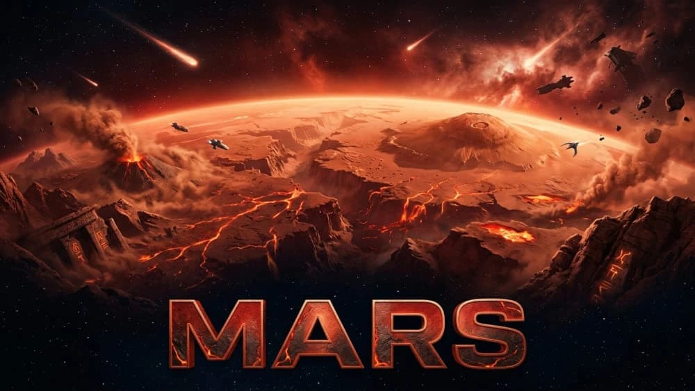 Mars planet artwork for kundli strength and Mangal analysis