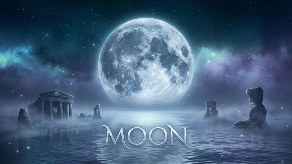 Moon planet artwork for Vedic kundli and lunar chart insights