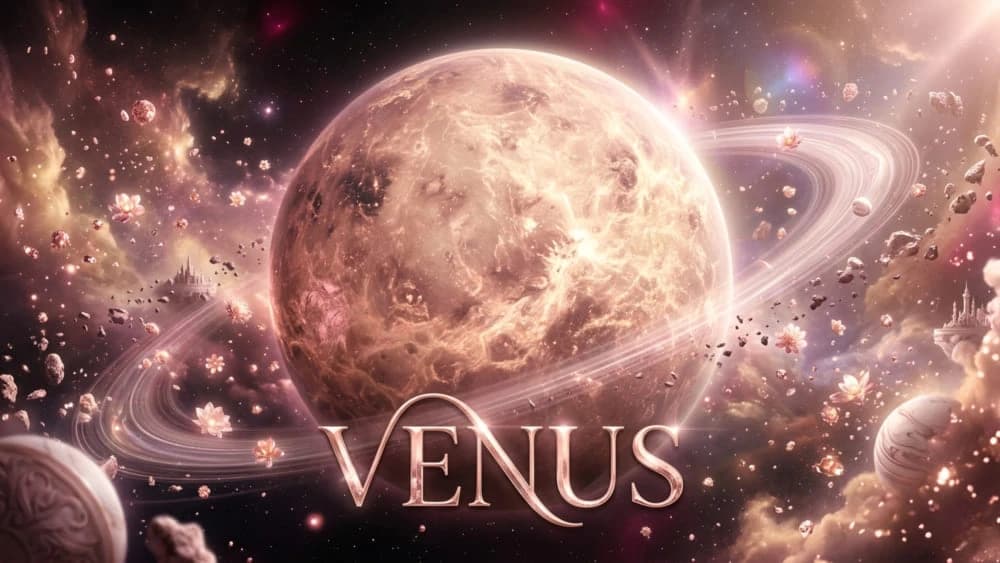 Venus planet artwork for love and prosperity in kundli reading