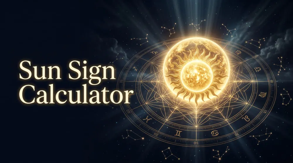 Sun planet artwork for free Vedic Sun sign calculator