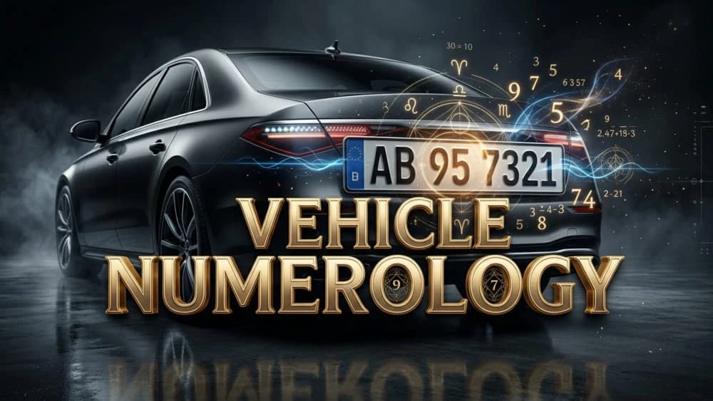 Vehicle registration numerology and travel energy